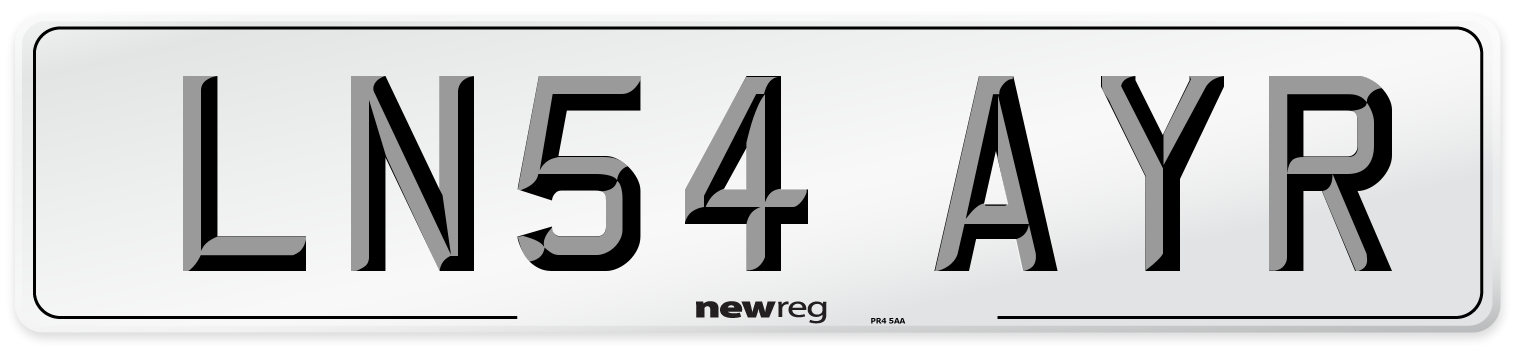 LN54 AYR Number Plate from New Reg